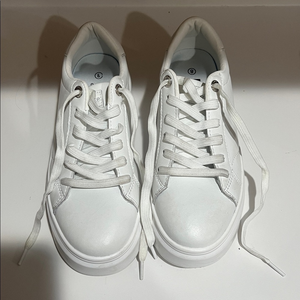 White Platform Sneakers